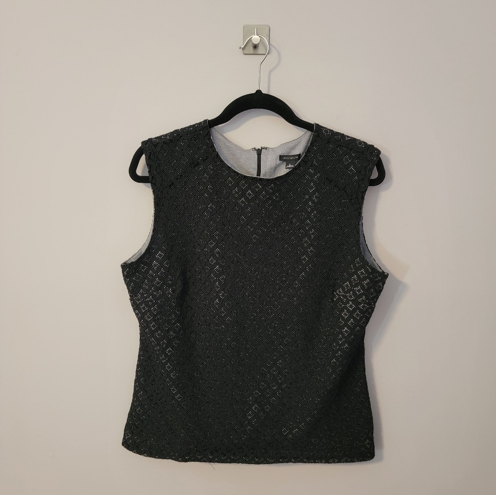 Ann Taylor Black Lace Sleeveless Blouse